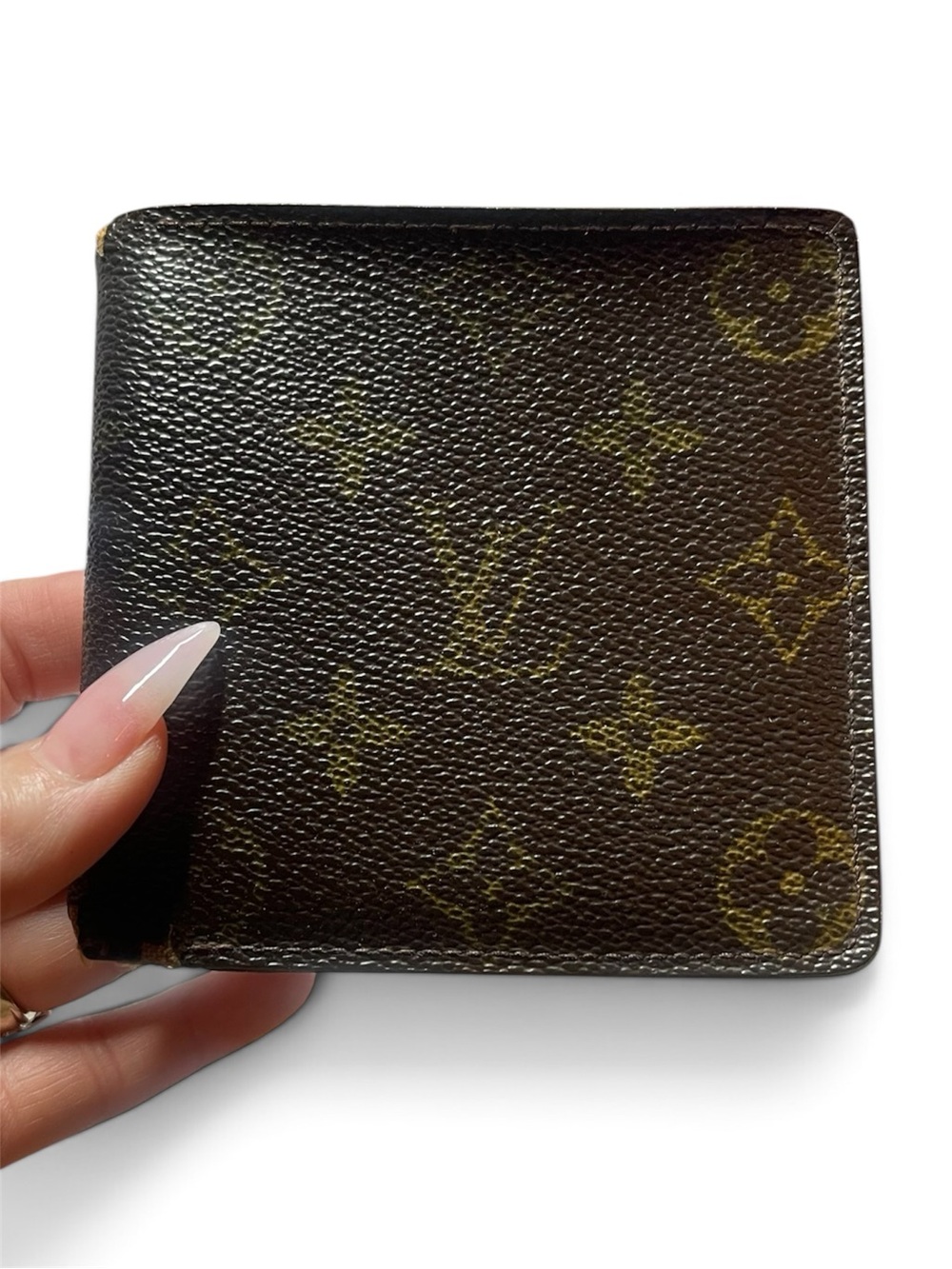 Louis Vuitton Monogram leather Men's Wallet in Brown and Gold